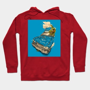 Dinosaur  on a Cadillac Hoodie